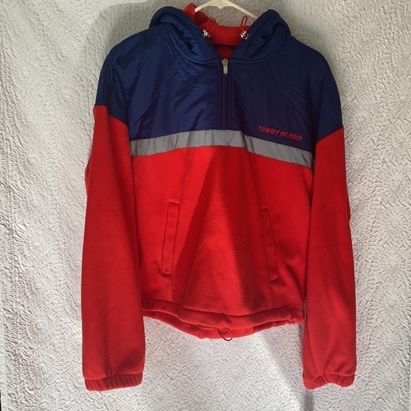 TOMMY HILFIGER POLAR FLEECE HALF ZIP HOODIE - Picture 3 of 7